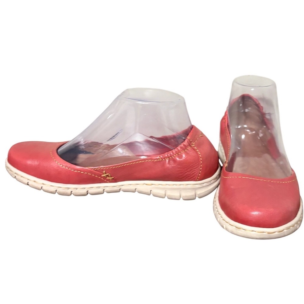 BORN Reija Red Leather Ballet Flats Shoes Women's Size 8‎